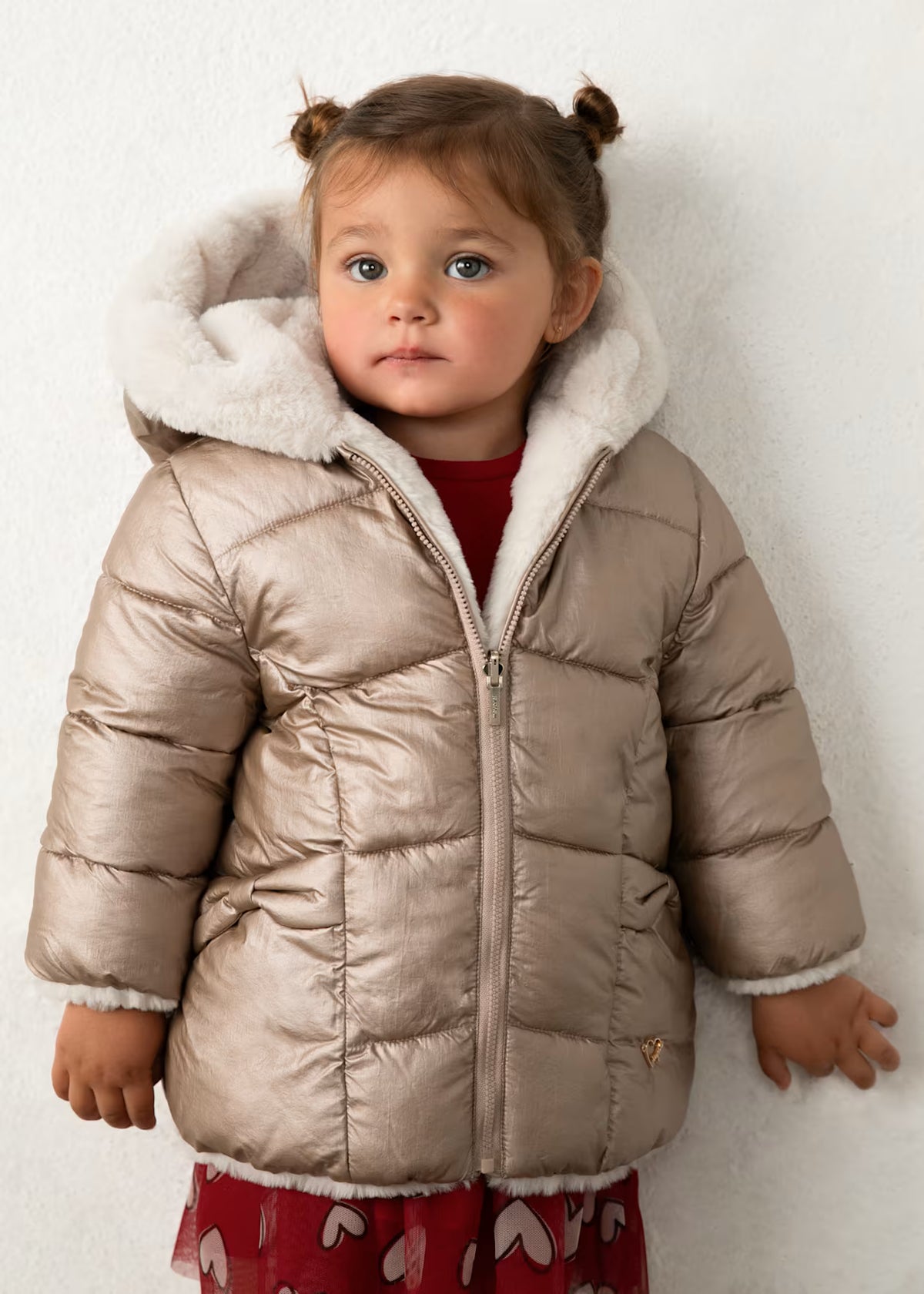 Mayoral Usa Inc Reversible Faux Fur Puffer Jacket - Little Miss Muffin Children & Home