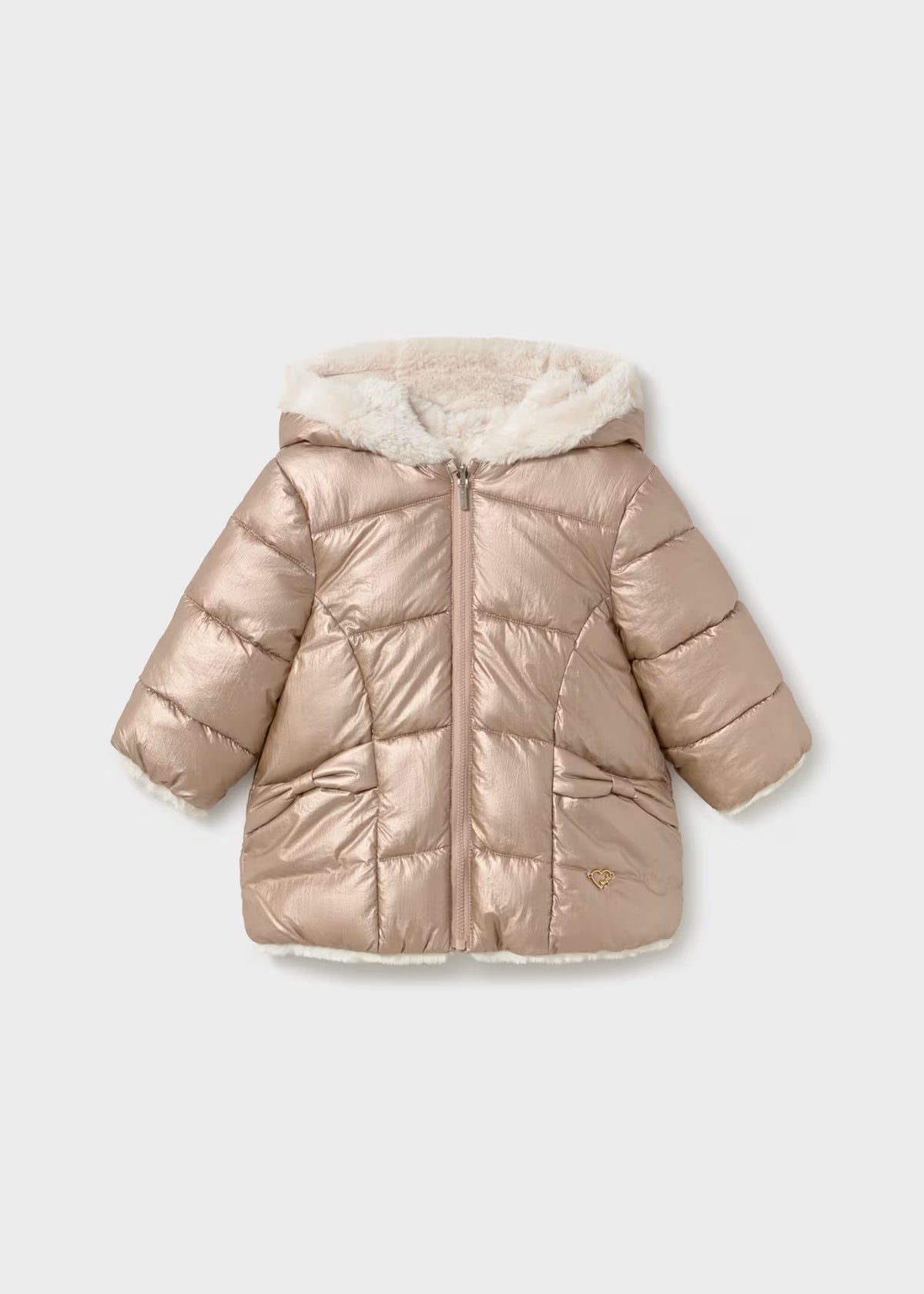 Mayoral Usa Inc Reversible Faux Fur Puffer Jacket - Little Miss Muffin Children & Home