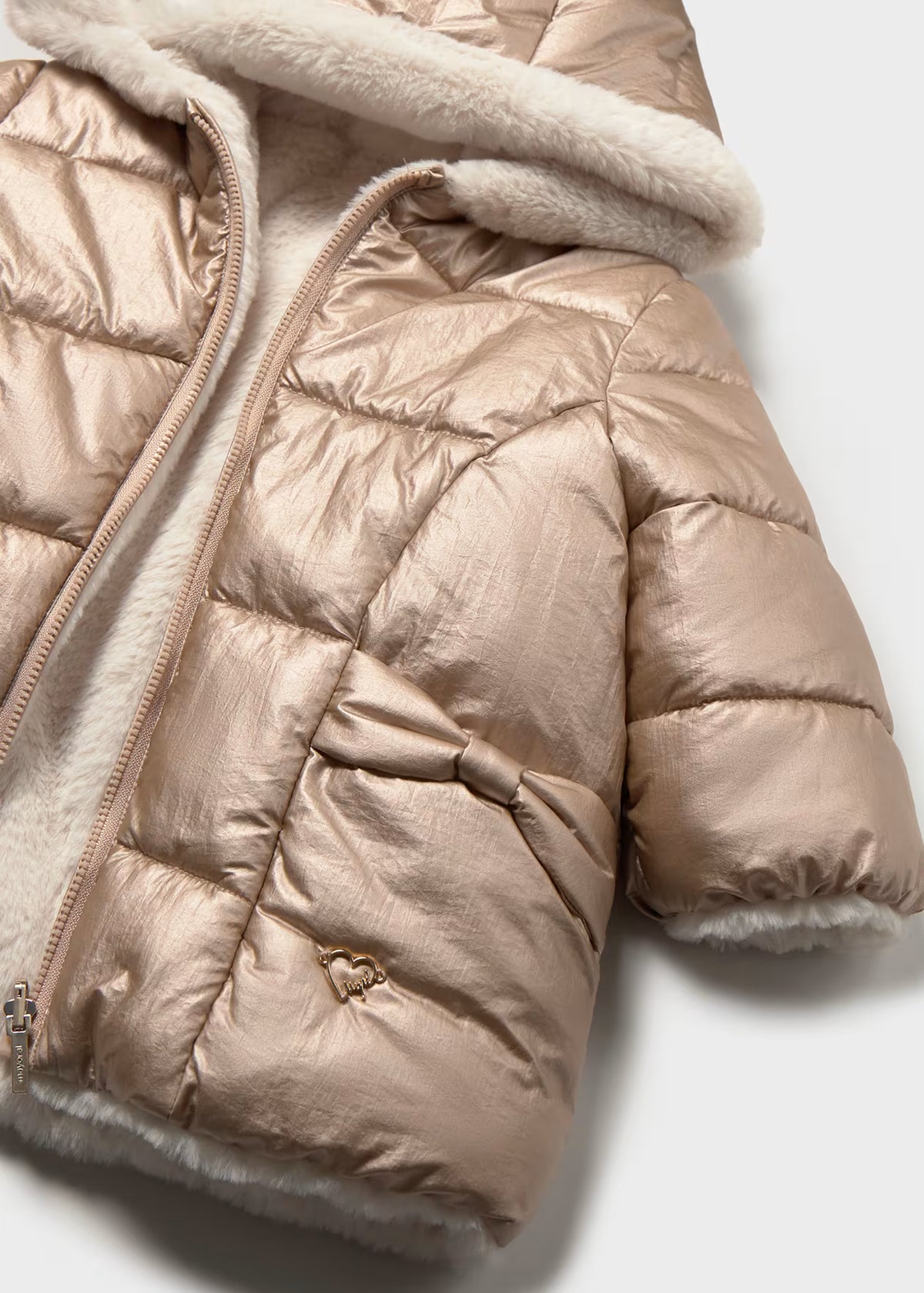 Mayoral Usa Inc Reversible Faux Fur Puffer Jacket - Little Miss Muffin Children & Home
