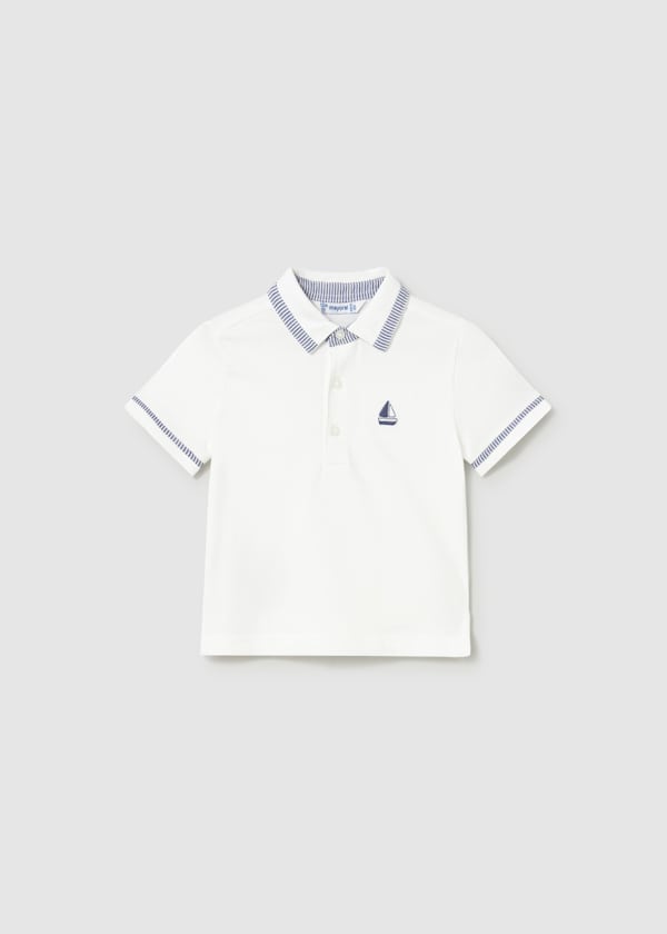 Mayoral Usa Inc Short Sleeve Polo with Sailboat Insignia - Little Miss Muffin Children & Home