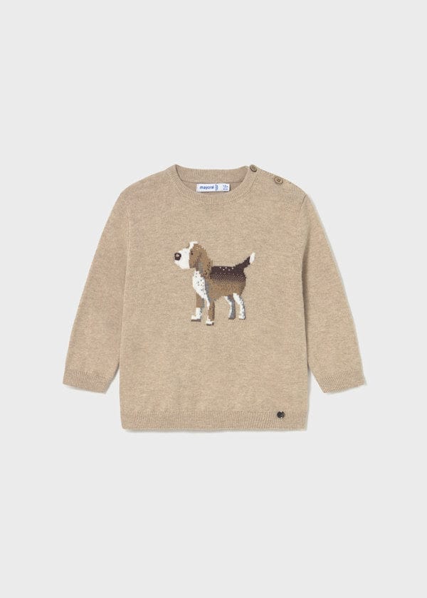 Mayoral Usa Inc Intarsia Knit Sweater in Heather Beige - Little Miss Muffin Children & Home
