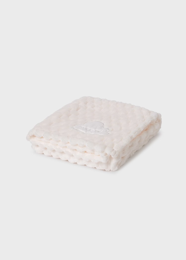 Mayoral Usa Inc Mayoral Faux Fur Teddy Blanket in Off White - Little Miss Muffin Children & Home