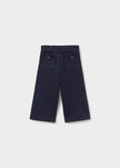 Twill Knit Wide Leg Pants