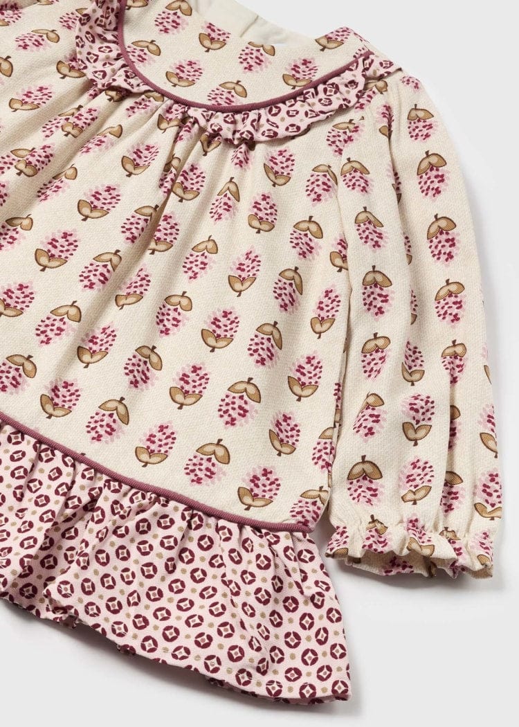 Mayoral Usa Inc Mayoral Drop Waist Print Dress for Baby in Petal - Little Miss Muffin Children & Home
