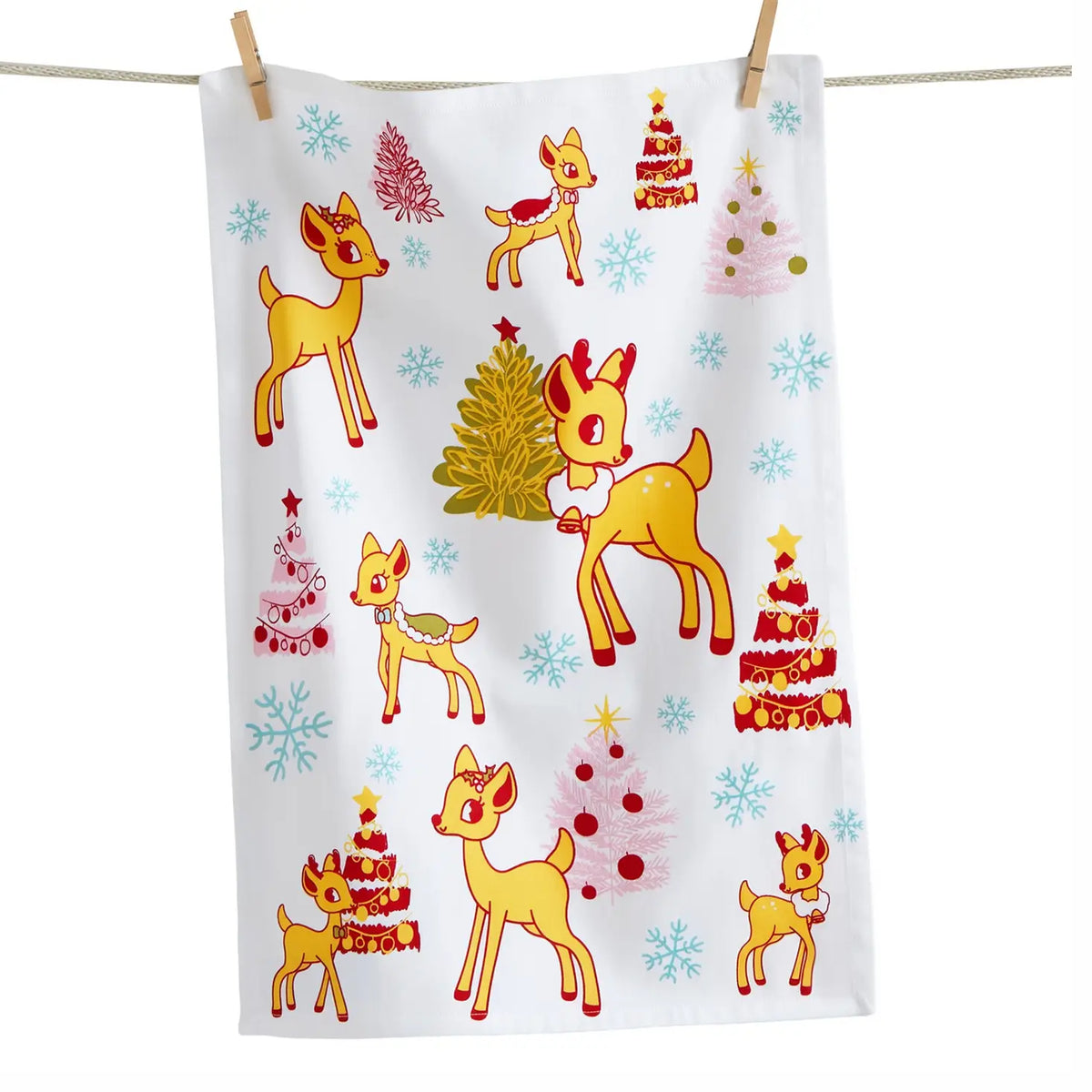 tag Groovy Reindeer Dishtowel - Little Miss Muffin Children & Home