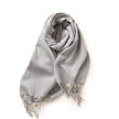 grey fringe shawl