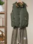 Reversible Lined Puffer Vest with Zip Front