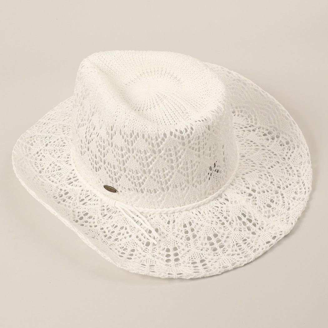 Fashion City Fashion City Lace Pattern Braided Band Deco Adjustable Sun Hat - Little Miss Muffin Children & Home