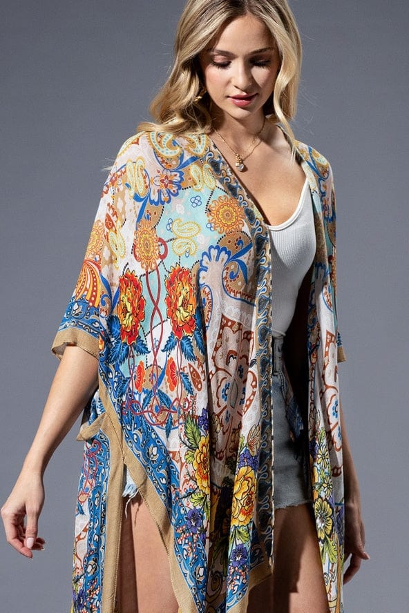 Urbanista Urbanista Gold Blue Mandala Kimono - Little Miss Muffin Children & Home