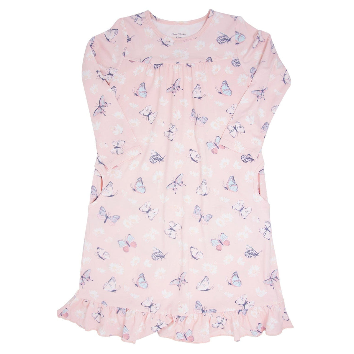 Sweet Bamboo Sweet Bamboo Boho Dress Butterfly Daisy Pink - Little Miss Muffin Children & Home