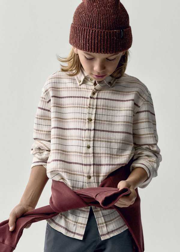 Mayoral Usa Inc Long Sleeve Striped Button Up Shirt - Little Miss Muffin Children & Home