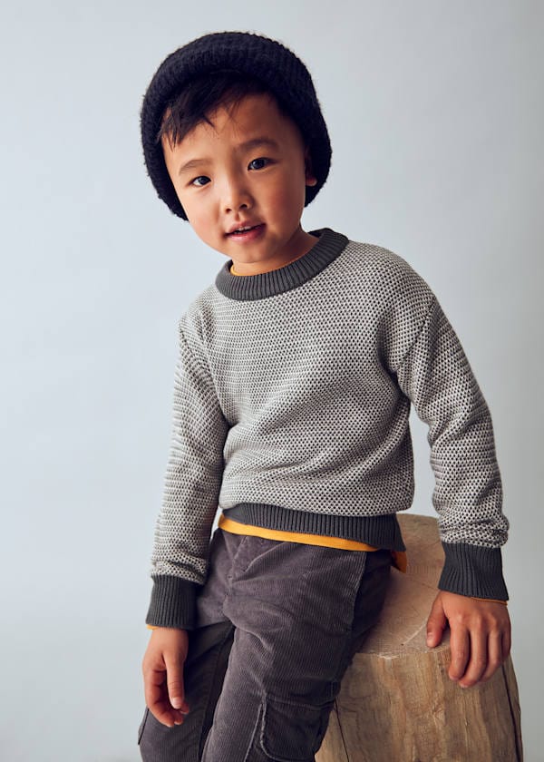 Mayoral Usa Inc Knit Sweater with Contrast Trim - Little Miss Muffin Children & Home