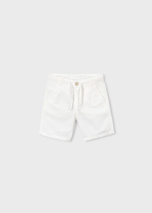 Mayoral Usa Inc Linen Bermuda Shorts in Cream - Little Miss Muffin Children & Home