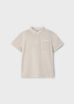 Mayoral Usa Inc Mayoral Short Sleeve Mandarin Collar Short Sleeve Shirt in Bone - Little Miss Muffin Children & Home
