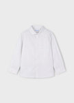 Mayoral Usa Inc Printed Button Down Shirt in White - Little Miss Muffin Children & Home
