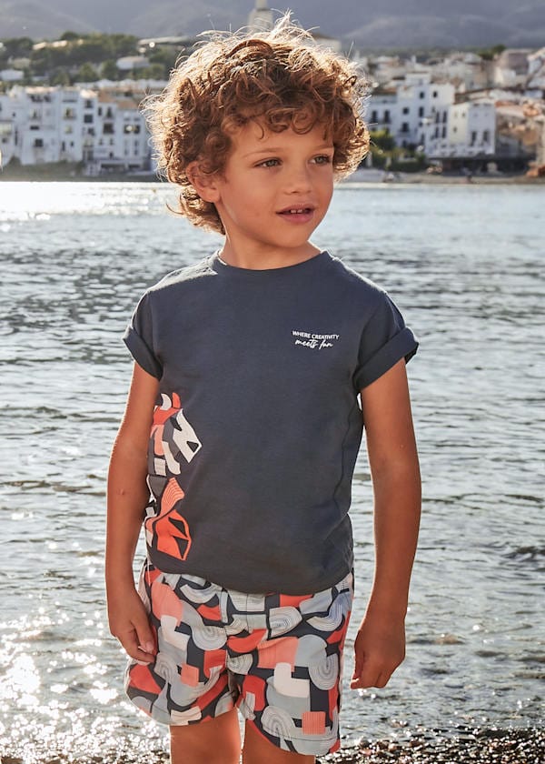 Mayoral Usa Inc Mayoral Geo Print Swim Trunks - Little Miss Muffin Children & Home