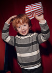 Mayoral Usa Inc Striped Knit Sweater in Graphite - Little Miss Muffin Children & Home