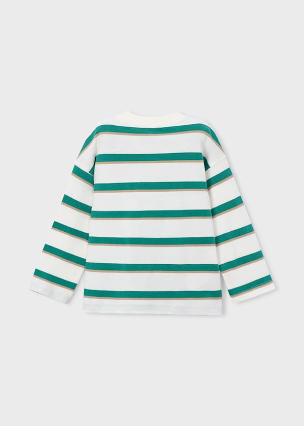 Mayoral Usa Inc Long Sleeve Striped Pocket T-Shirt - Little Miss Muffin Children & Home