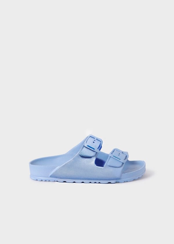 Mayoral Usa Inc Mayoral Double Strap Slide Sandals in Sky Blue - Little Miss Muffin Children & Home