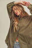 Aemi + Co Aemi + Co Delilah Blouse in Olive - Little Miss Muffin Children & Home