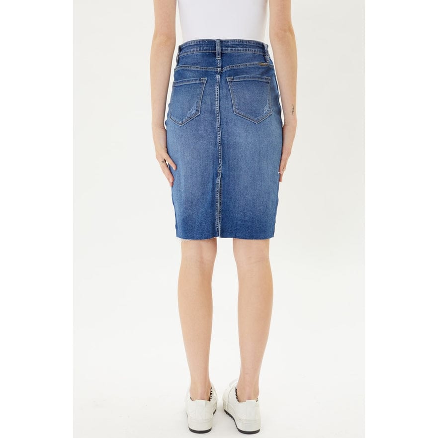 Kancan Kancan Button Fly Midi Denim Skirt - Little Miss Muffin Children & Home