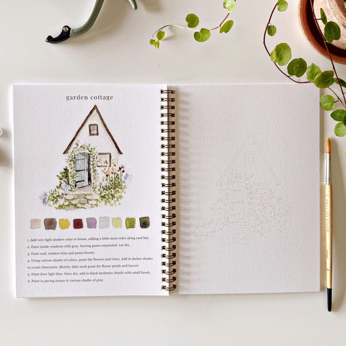 Emily Lex Studio Emily Lex Studio Garden Watercolor Workbook - Little Miss Muffin Children & Home