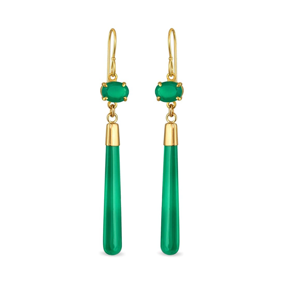 Amelia Rose Jewelry Gemdrop Green Onyx Dangle - Little Miss Muffin Children & Home