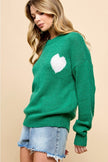 Cezele Cezele Heart Long Sleeve Knit Sweater - Little Miss Muffin Children & Home