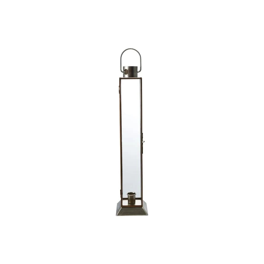 metal and glass candle holder