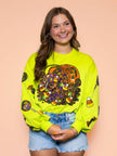 Sequin Halloween Candy Bucket Sweatshirt