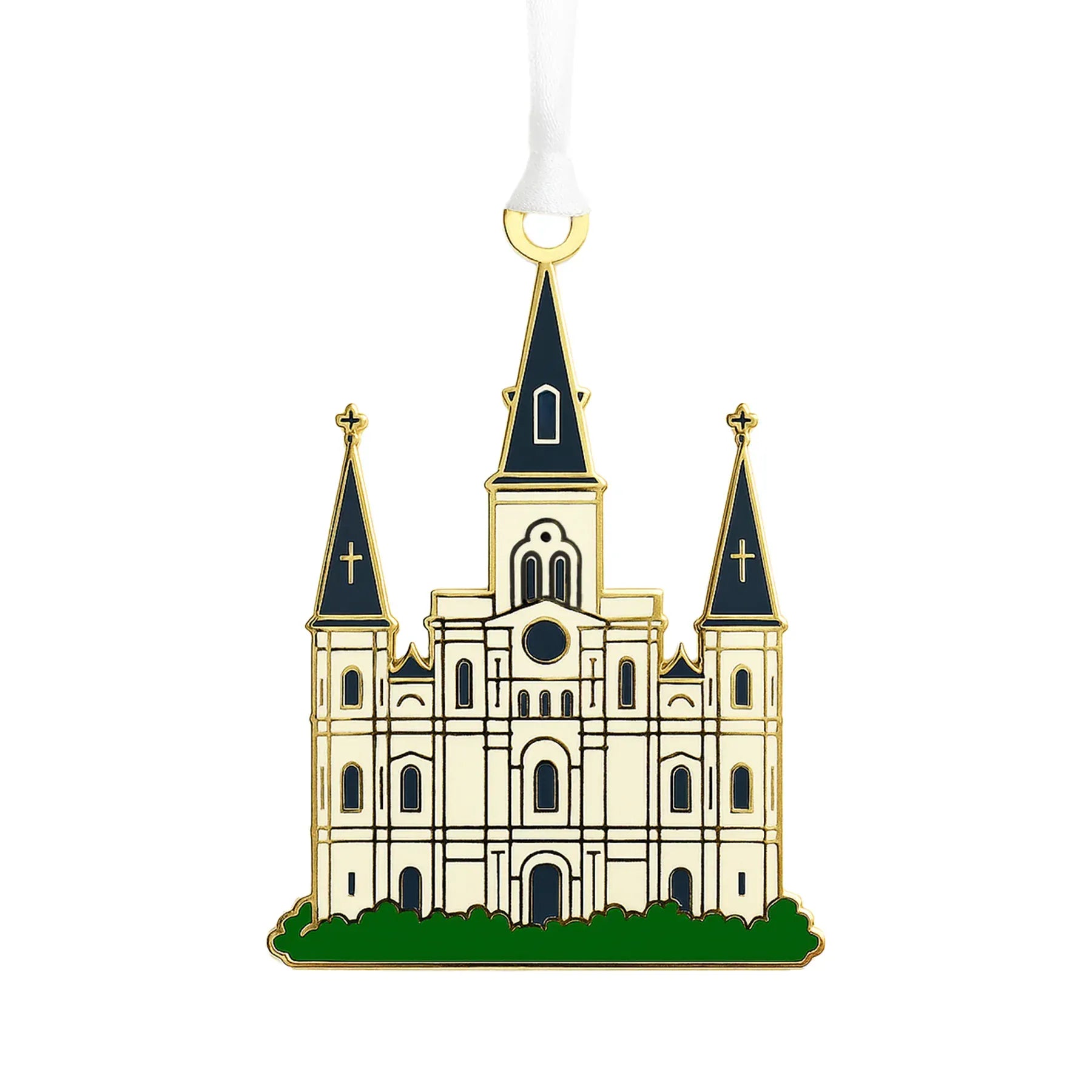Cathedral enamel New Orleans ornament 