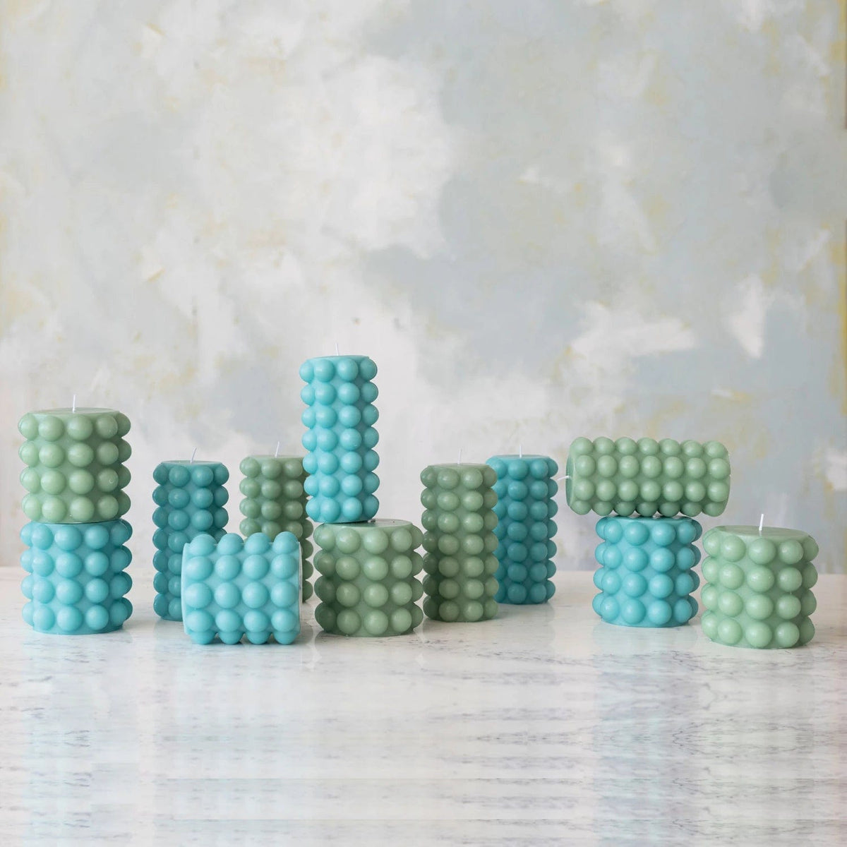 Creative Co-Op Creative Co-op Unscented Hobnail Pillar Candle - Little Miss Muffin Children & Home