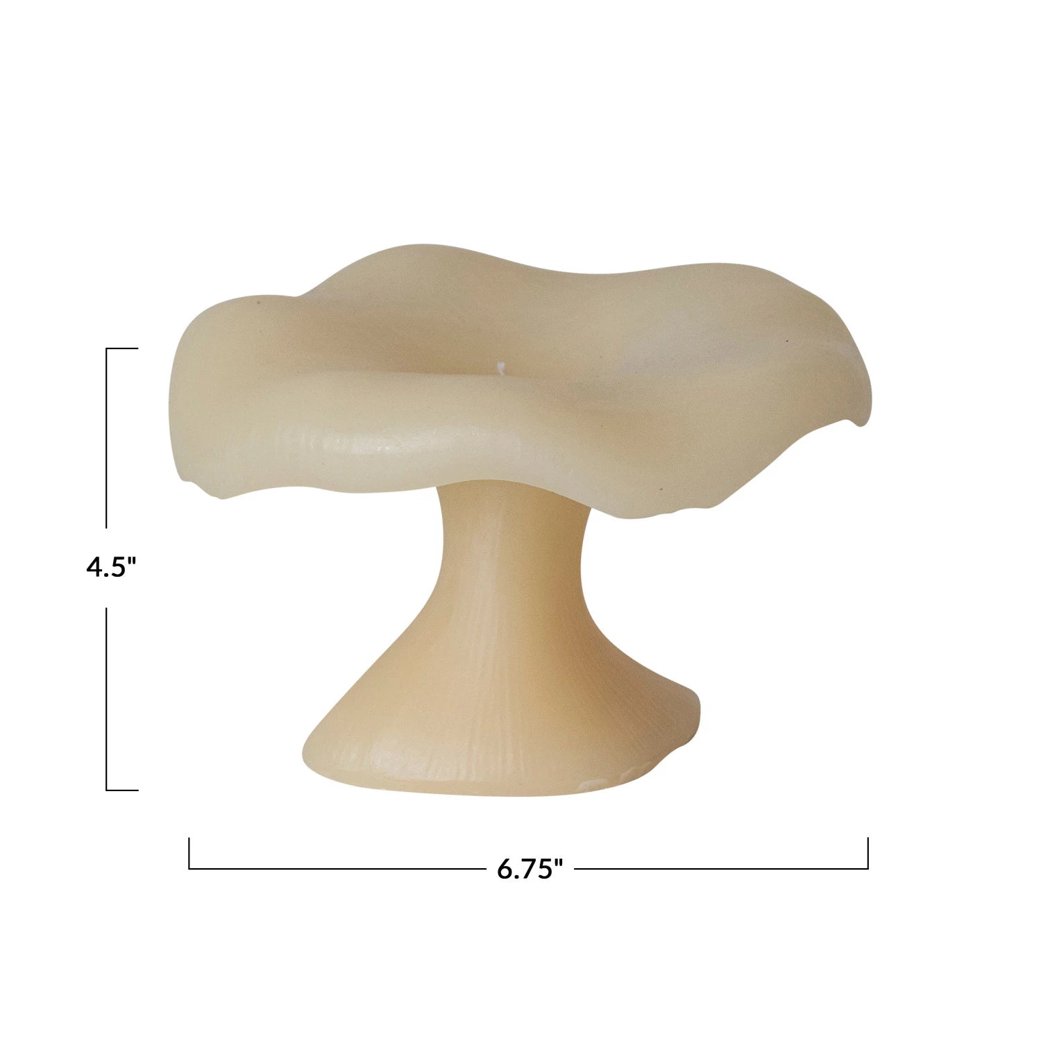 Creative Co-Op Creative Co-op Unscented Mushroom Shaped Candle in Cream - Little Miss Muffin Children & Home
