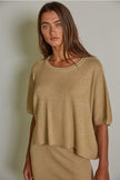 By Together Knit Sweater Ribbed Short Sleeve Pullover Top - Little Miss Muffin Children & Home