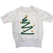 christmas tree tinsel white top