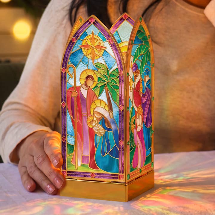 Rechargeable Light Up Nativity Lantern