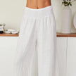 Milio Milano Milio Milano Smocked Waist Linen Palazzo Pants - Little Miss Muffin Children & Home