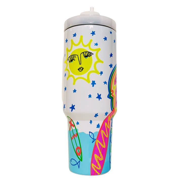 Windy O’Connor Art Surf Side Chica Tumbler - Little Miss Muffin Children & Home