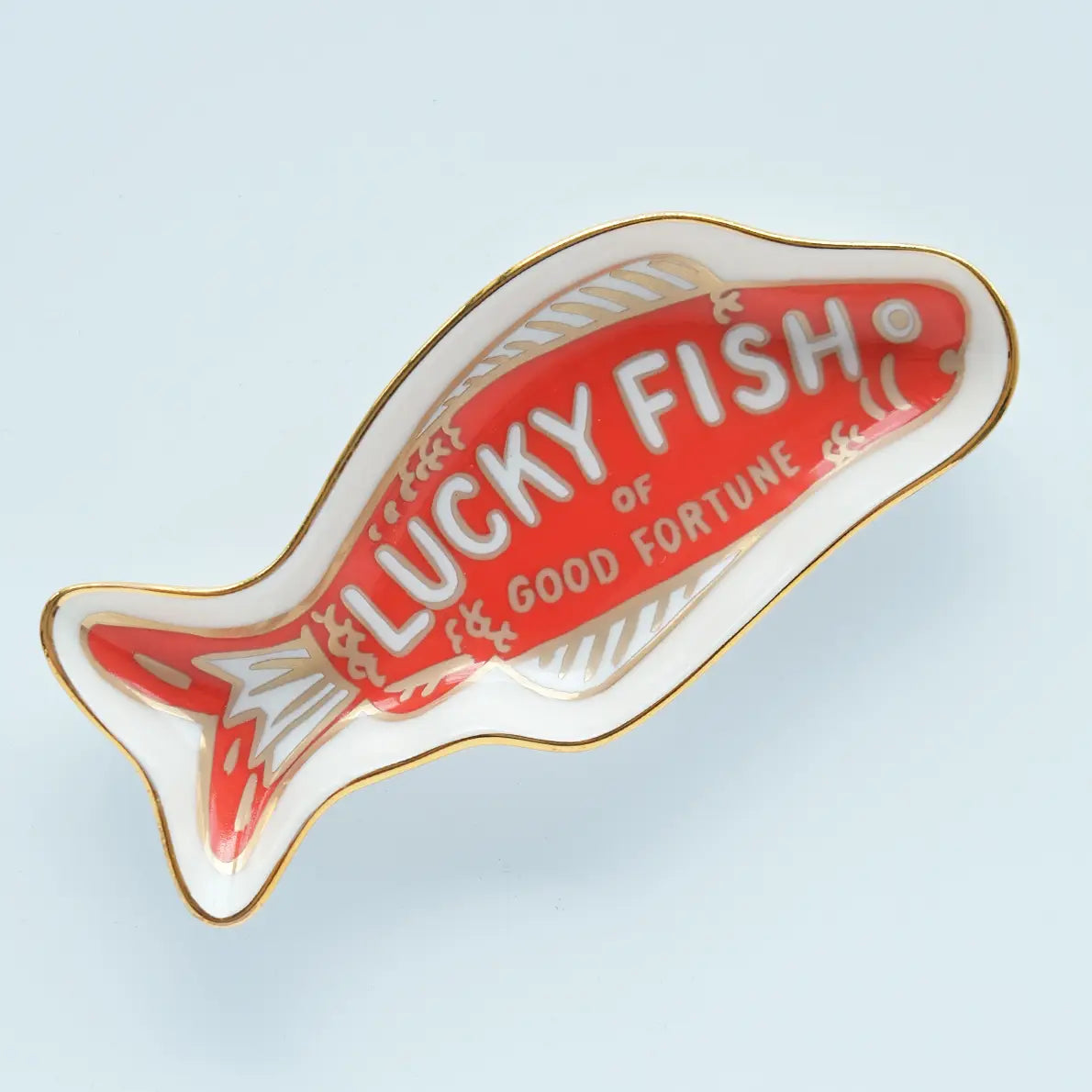 Fortune Fish Porcelain Trinket Dish