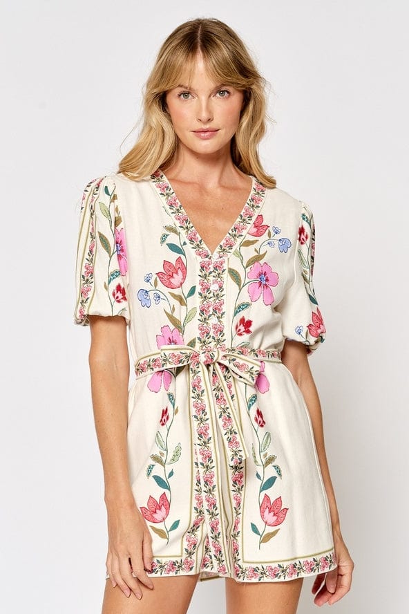Lalavon Printed Short Sleeve Romper - Little Miss Muffin Children & Home