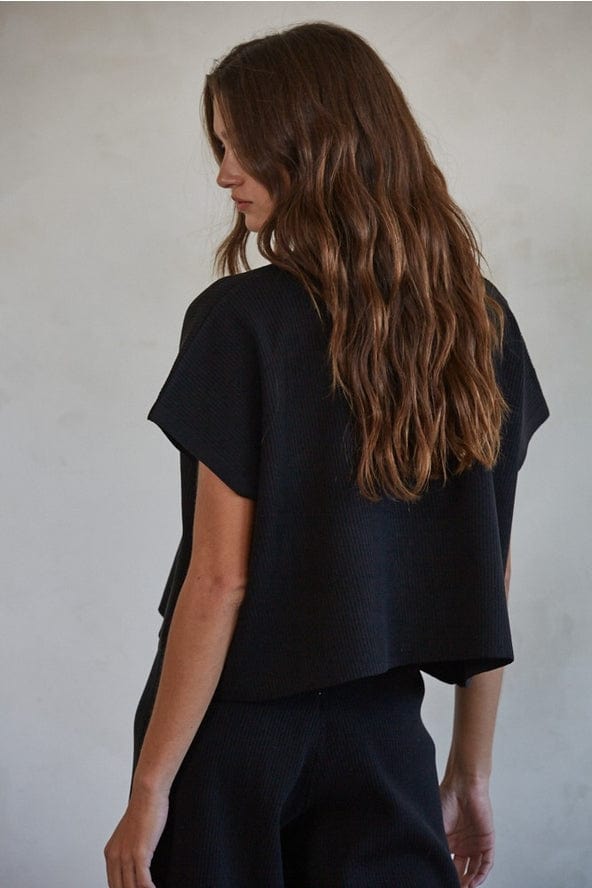 By Together By Together Cap Sleeve Knit Sweater in Black - Little Miss Muffin Children & Home