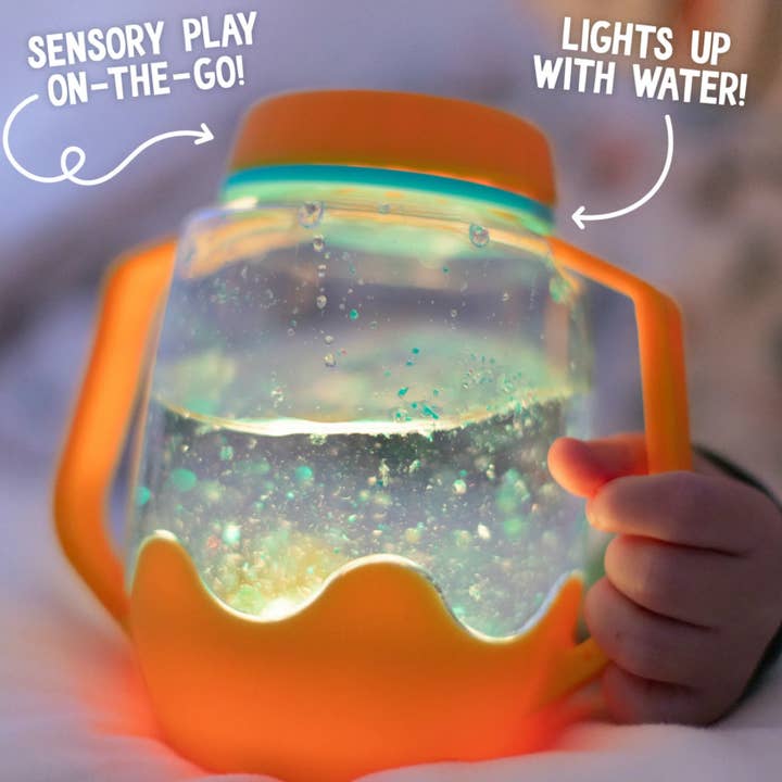 Glo Pals Orange Sensory Play Jar - Little Miss Muffin Children & Home