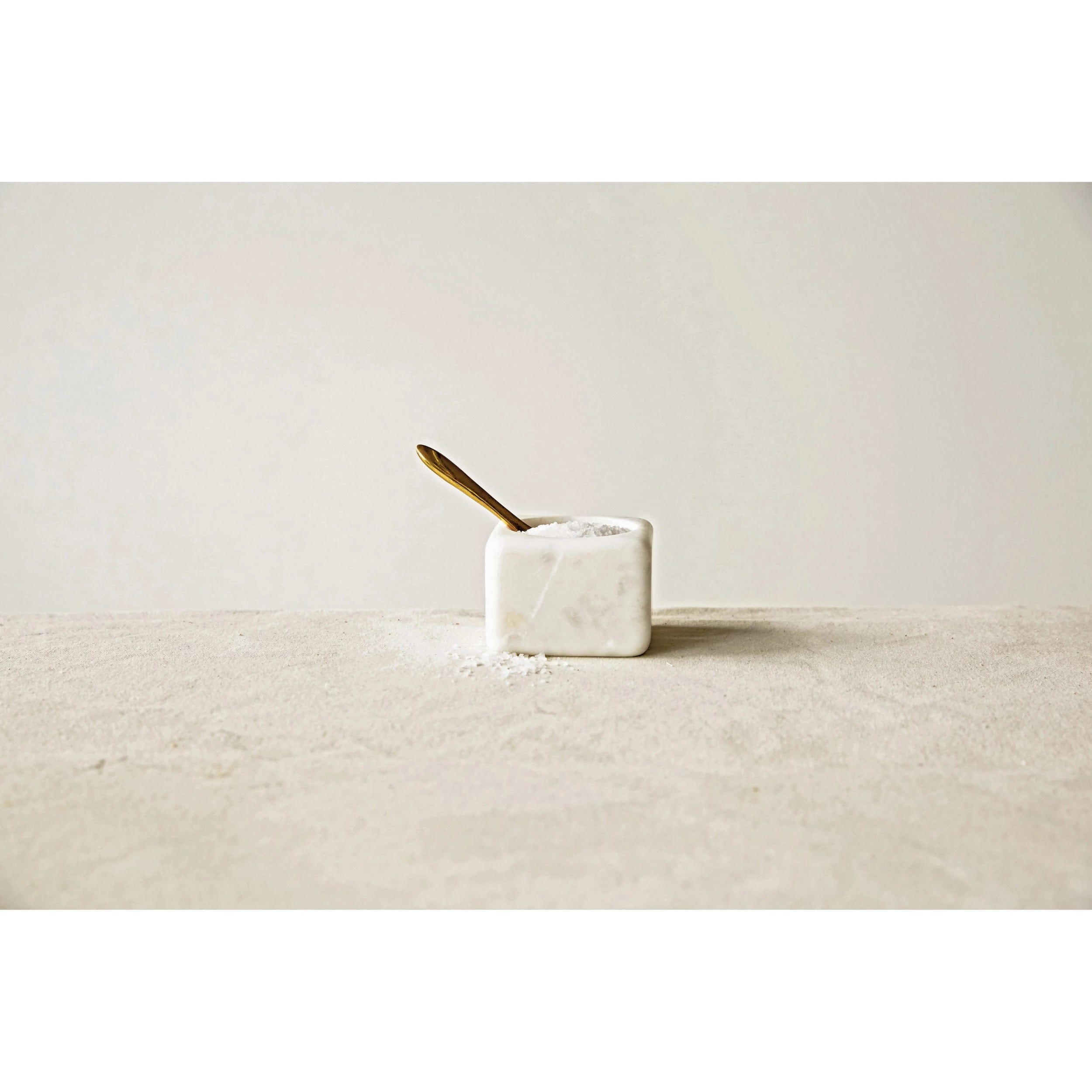 Creative Co-Op Creative Co-op Marble Bowl with Brass Spoon - Little Miss Muffin Children & Home
