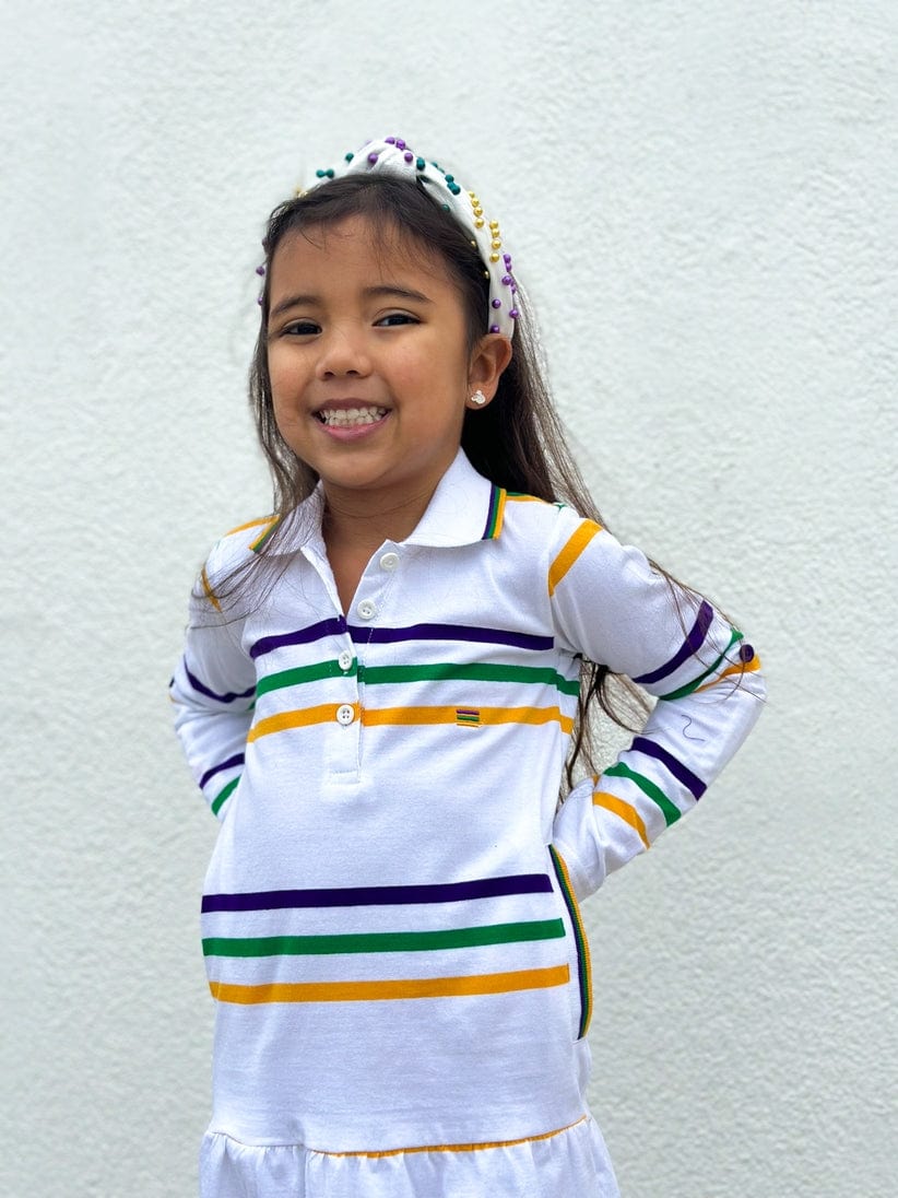 Mardi Gras Creations Mardi Gras Creations White Infinity Youth Dress - Little Miss Muffin Children & Home