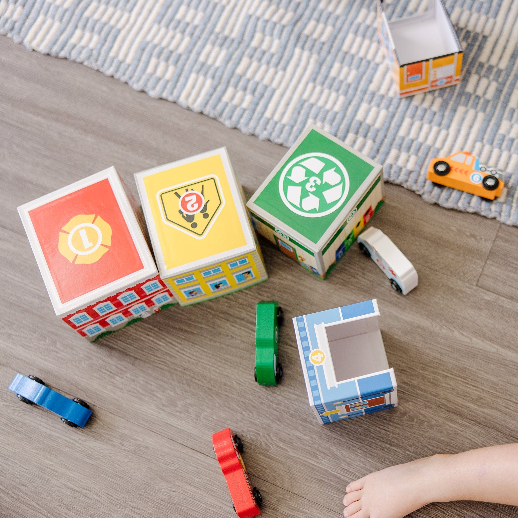 Melissa & Doug Melissa & Doug Nesting & Sorting Buildings & Vehicles - Little Miss Muffin Children & Home