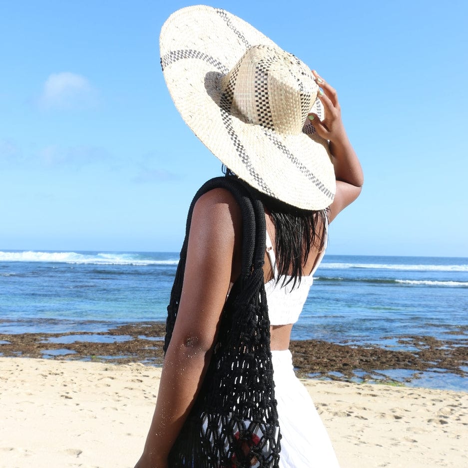 The Artisan and Company The Artisan and Company Wide Brim Straw Beach Sun Hat - Little Miss Muffin Children & Home