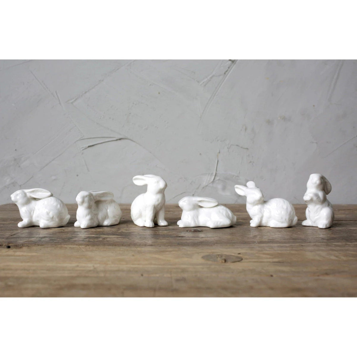 Creative Co-Op Creative Co-op Boxed Set of 6 Ceramic Bunnies - Little Miss Muffin Children & Home