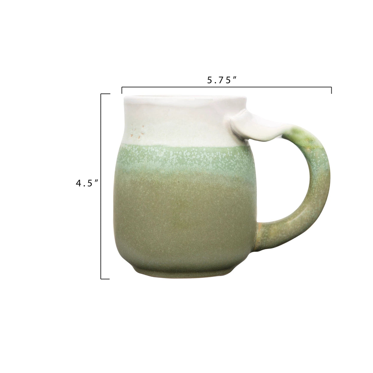 Creative Co-Op Creative Co-op Mug with Whale Tail Handle - Little Miss Muffin Children & Home
