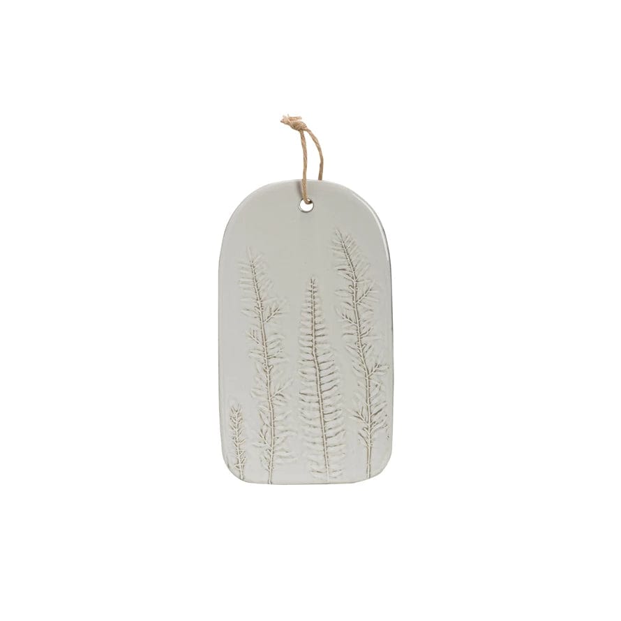 Creative Co-Op Creative Co-op Serving Board with Frond Impressions - Little Miss Muffin Children & Home