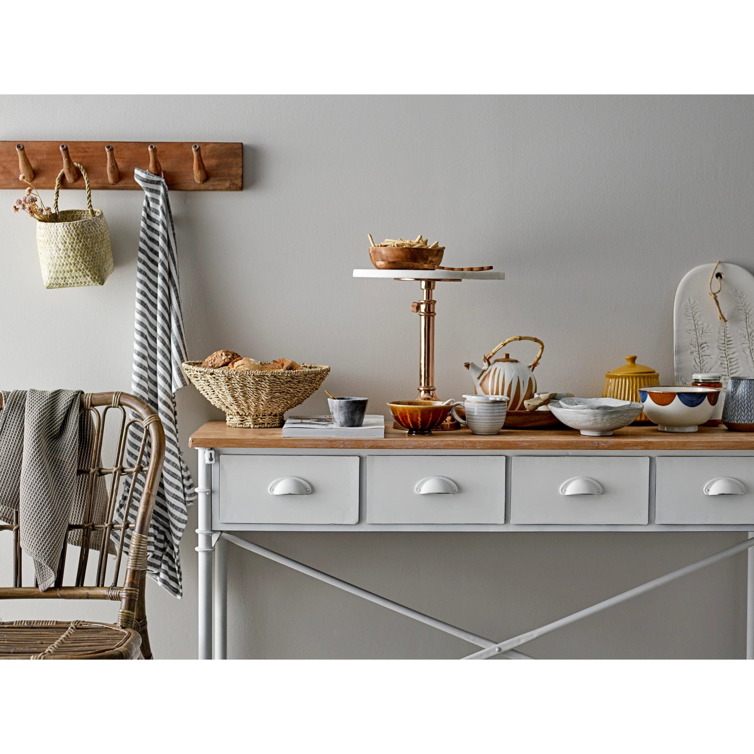 Creative Co-Op Creative Co-op Serving Board with Frond Impressions - Little Miss Muffin Children & Home